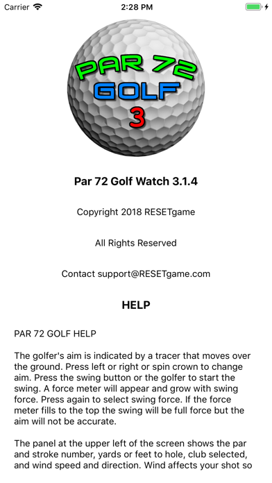 Par 72 Golf Watch screenshot 2