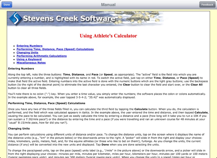 Athlete's Calculator for iPad screenshot-4