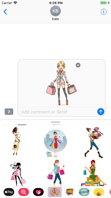 Shopping Girls Stickers screenshot 2