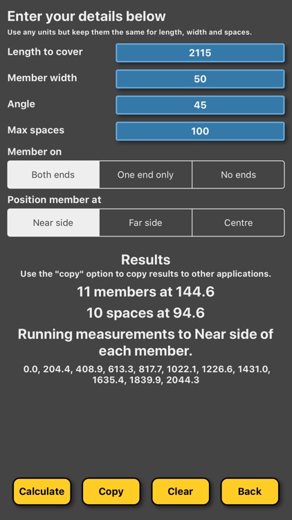 Baluster Post Space Calculator