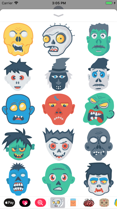Zombie Faces Stickers screenshot 3