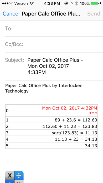 Paper Calc Office - calculator with printer tape Screenshot 5