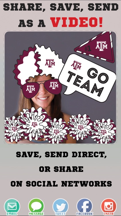 Texas A&M Aggies Animated Selfie Stickers