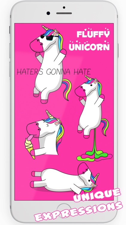 Unicorn Stickers animated Fluffy Unicorn Emojis