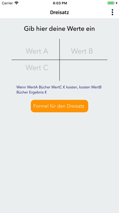 Dreisatz - Rechner screenshot 2
