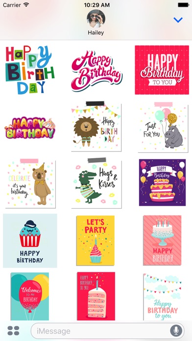 Happy Birthday Stickers & Card screenshot 2