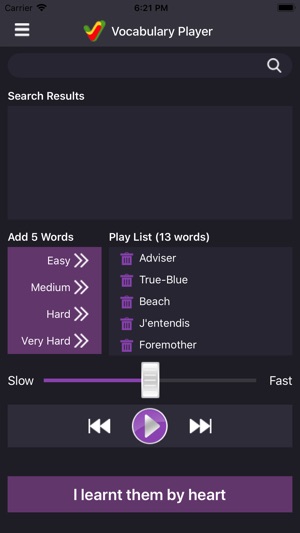 Vocabulary Player