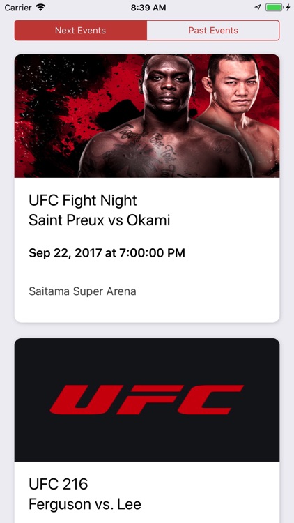 MMA Calendar