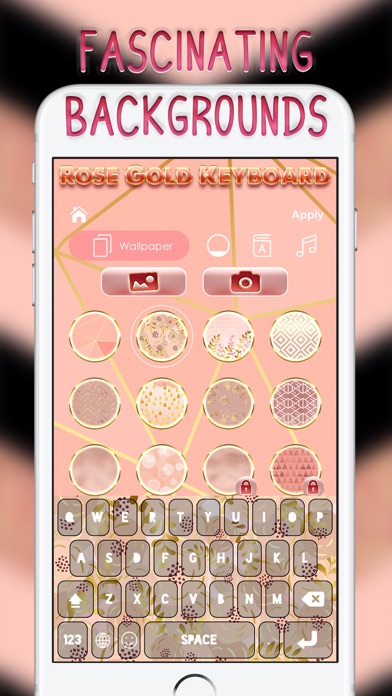 Rose Gold Keyboard Themes screenshot 2