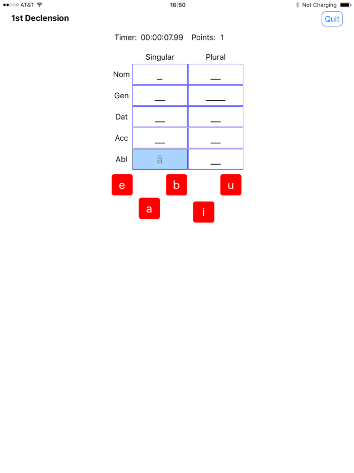 Latin Tutor Game Declensions