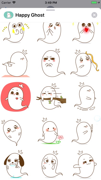 Happy Ghost Animated Stickers