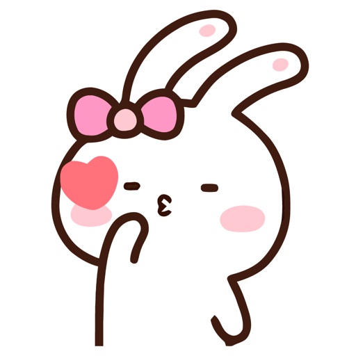 Jolly Rabbit Animated Emoji Stickers