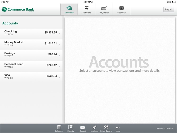 Commerce Bank for iPad