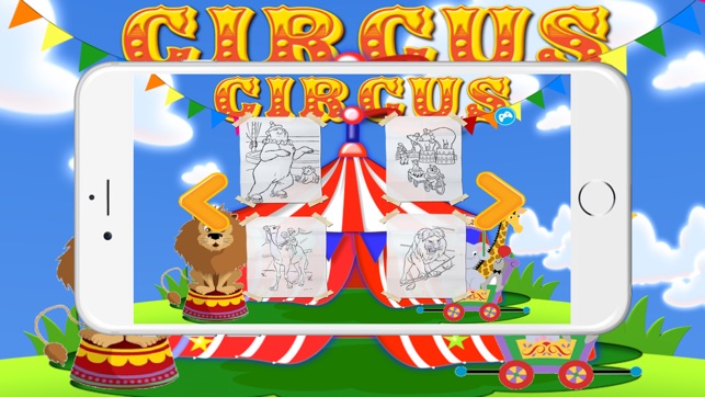 Circus Animal Coloring BookPages For Kids(圖2)-速報App