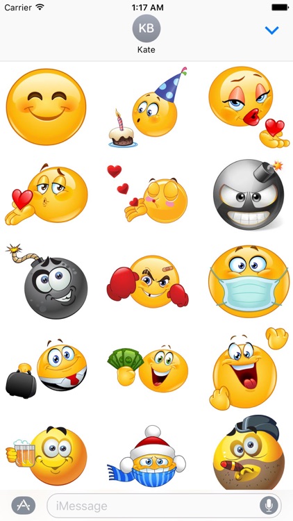 Smiley Faces Collection Stickers Pack Vol 1 by Hien Bui