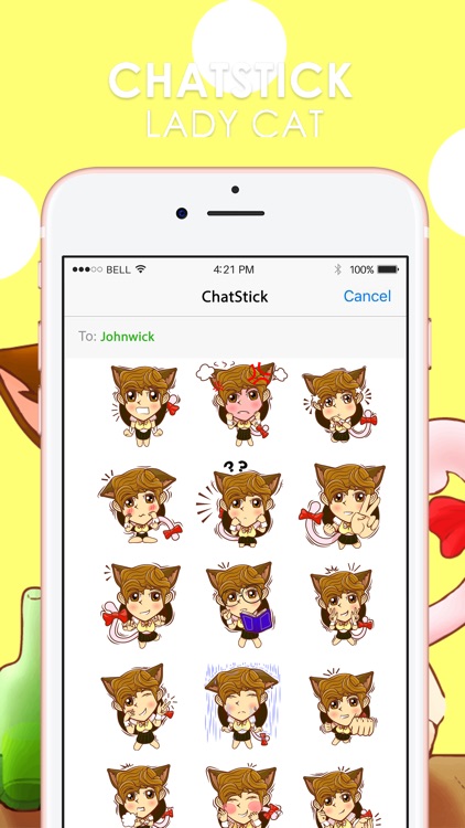 Cat Lady Stickers & Emoji Keyboard By ChatStick