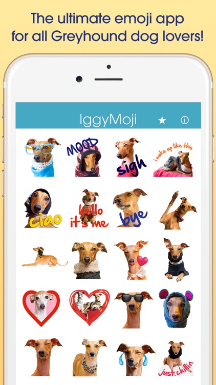 IggyMoji - Italian Greyhound dog emojis, stickers