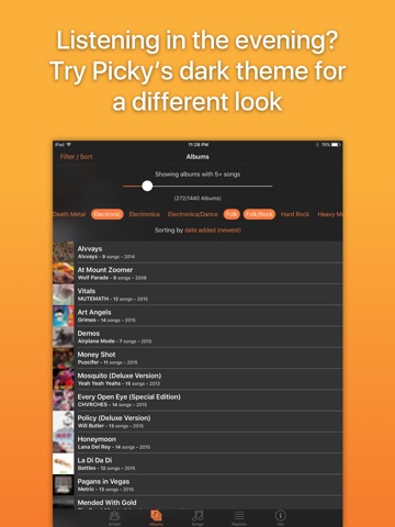 Picky Music Player for iPad screenshot 4