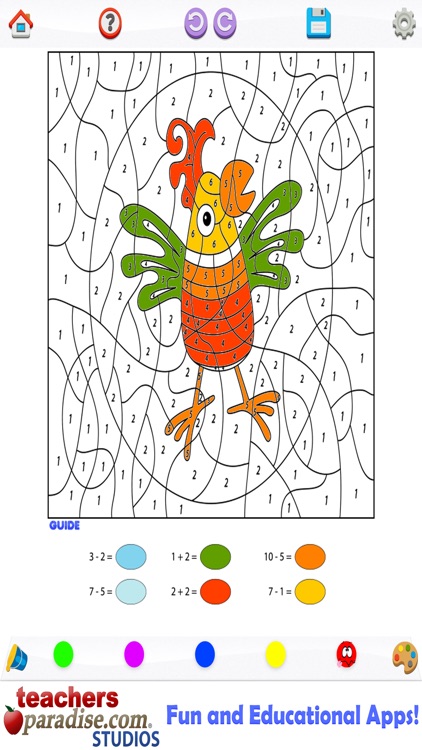 Kids Math Coloring Book - Paint by Numbers screenshot-3