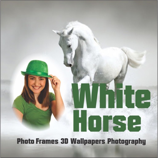 White Horse Photo Frames 3D Wallpapers Photography