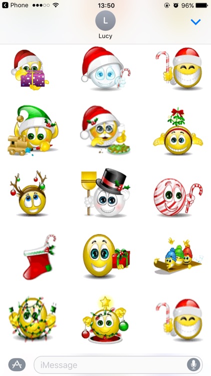 Santa Animated Emoji Stickers Pack for Texting