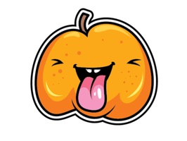 Orange Stickers Pack Stickers for iMessage - Show your feelings with these stickers in an iMessage chat
