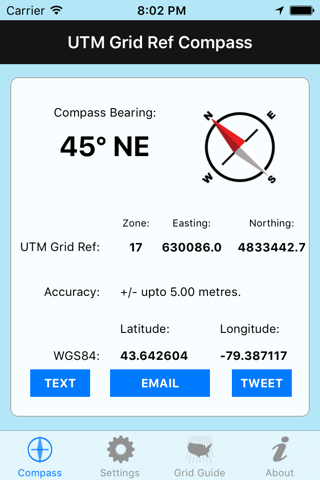 UTM Grid Ref Compass - náhled
