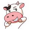 Perky Cow Animated Emoji Stickers