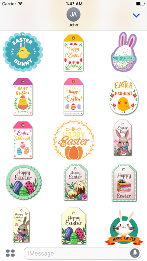 Happy Easter Sticker for iMessage(圖4)-速報App