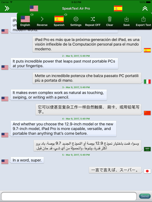 Screenshot #4 pour SpeakText Air FREE