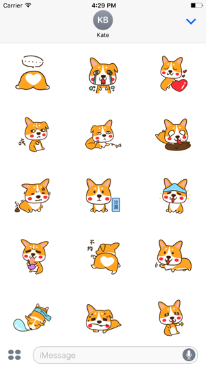 Cute Cartoon-Dog Stickers For iMessage(圖1)-速報App