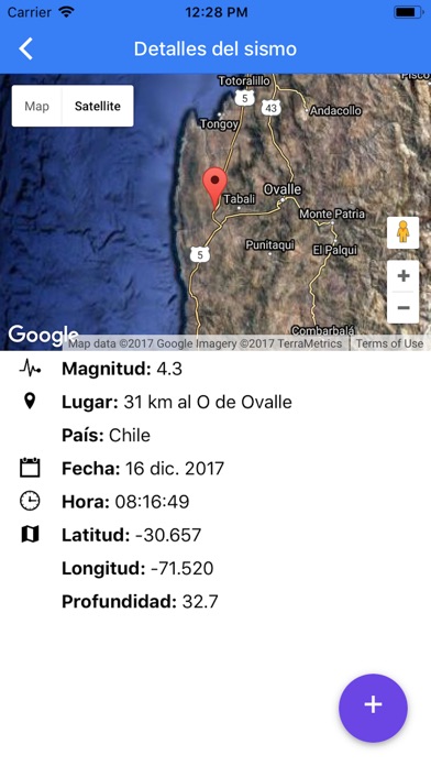 Sismología Chile screenshot 4