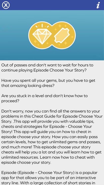 Passes & Gems Cheats for Episode Choose Your Story