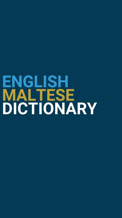 English : Maltese Dictionary