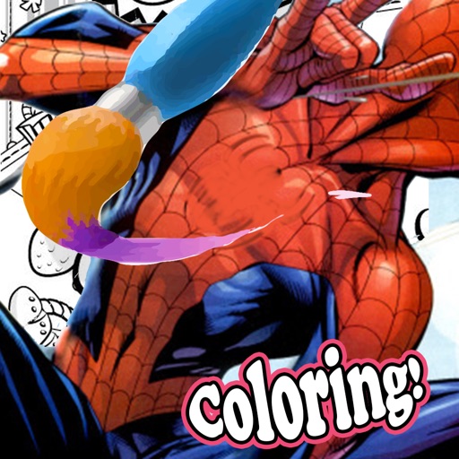 arachnid hero game for spiderman coloring to kids