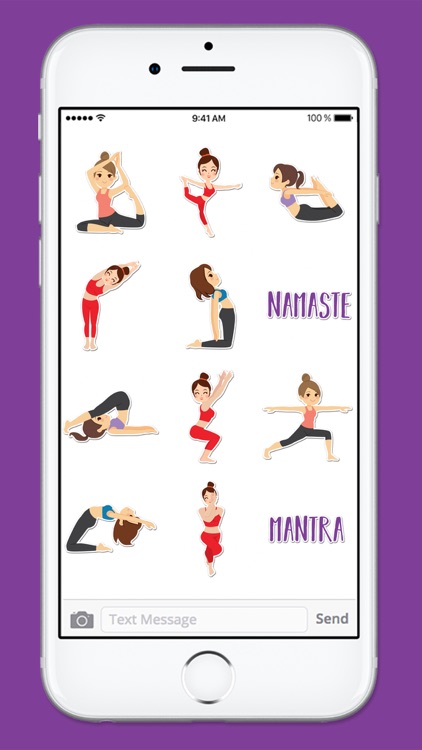 Yoga Stretching and Fitness Sticker Pack