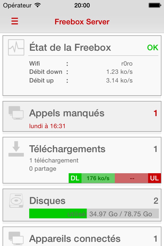 Freebox (ancienne app) screenshot 2