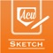 The AcuSketch app allows you to create an embroidery design by tracing on the canvas displayed on the iPad screen with your finger or a stylus