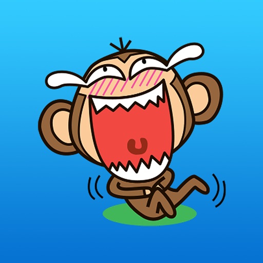 Funny Brown Monkey Sticker icon