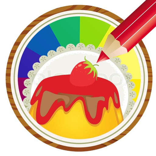 Best Coloring Book Game Strawberry Cup Cake Kids icon