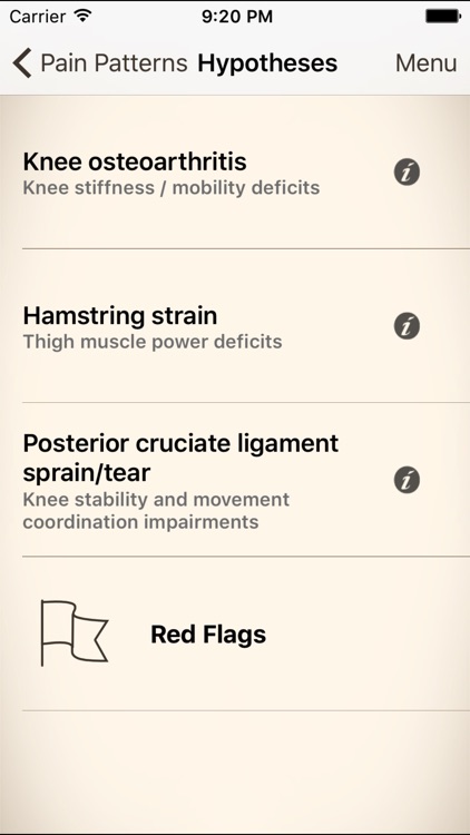 Clinical Pattern Recognition: Knee pain