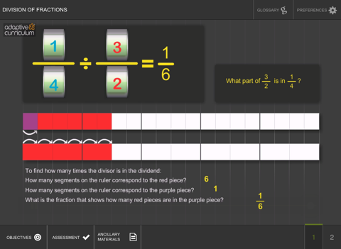 Division of Fractions screenshot 2