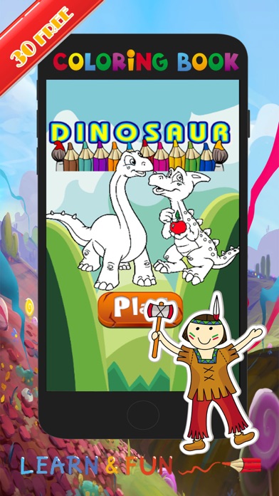 How to cancel & delete Dino Coloring Pencils:Coloring Pages For Girl&Boy from iphone & ipad 1