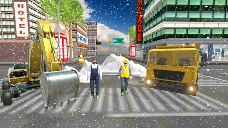 Snow Rescue Excavator Winter Crane 3D screenshot-4