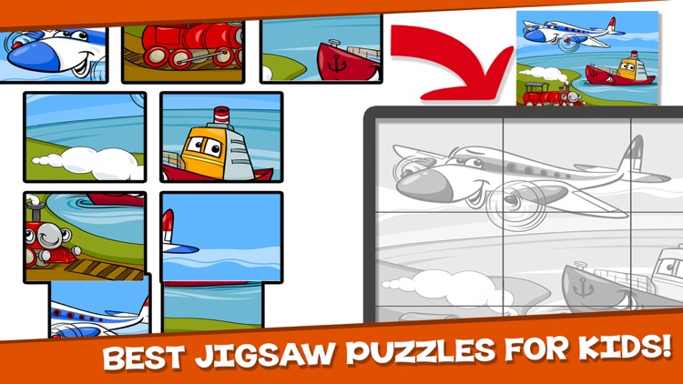 Car Games for kids - Cars Trains jigsaw Puzzles screenshot-4