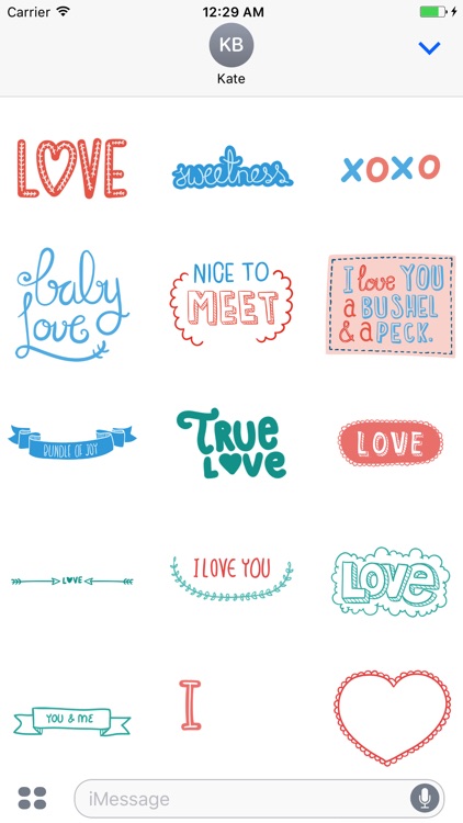 Animated LOVe Scribble Stickers
