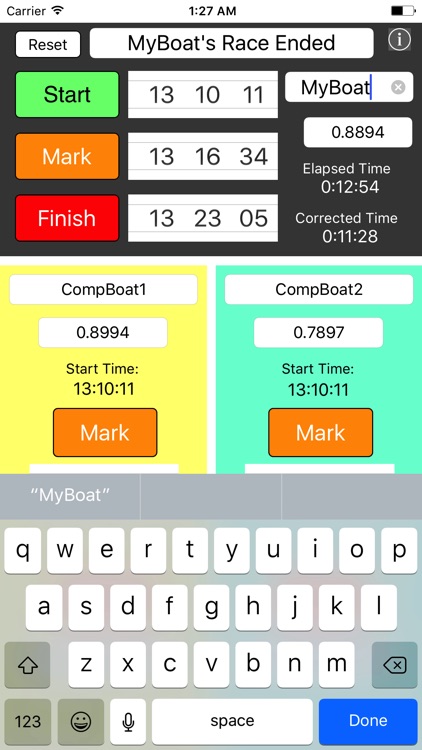 Sail Race Time