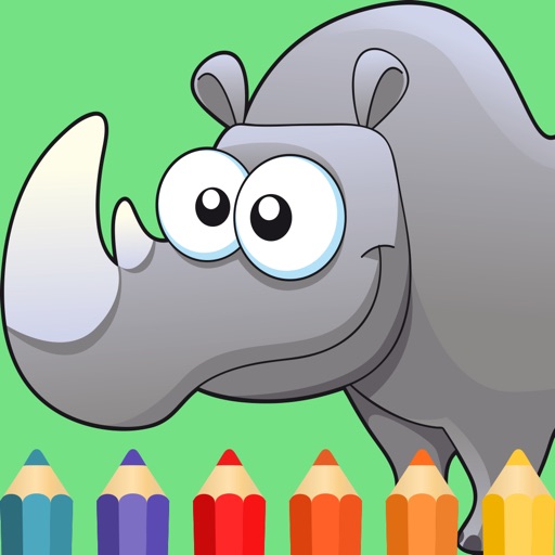 Animal Coloring Book Drawing for kid free game Icon