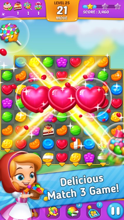 Sweet Cookie Crush - 3 match puzzle charm splash screenshot-3