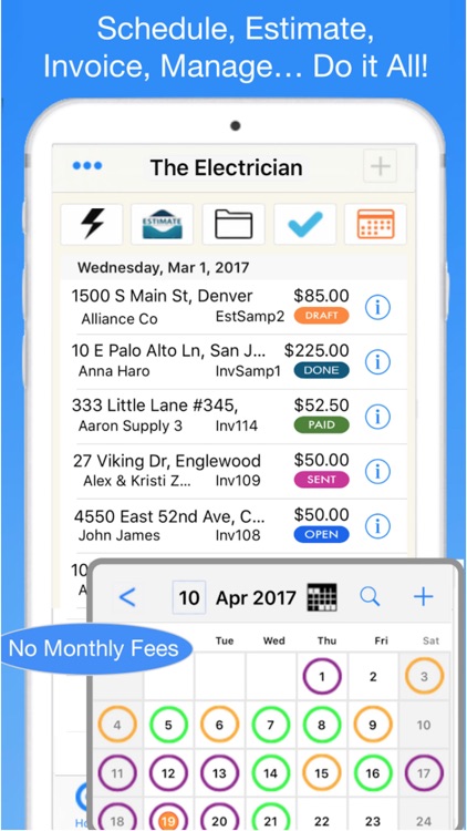 The Electrician: Invoicing, Estimating, Scheduling
